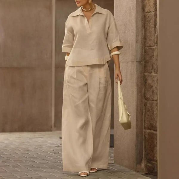 Solid-color Slimming Versatile Wide-leg Pants Two-piece Set Dolphin Tracker + Lost Recovery + RFID